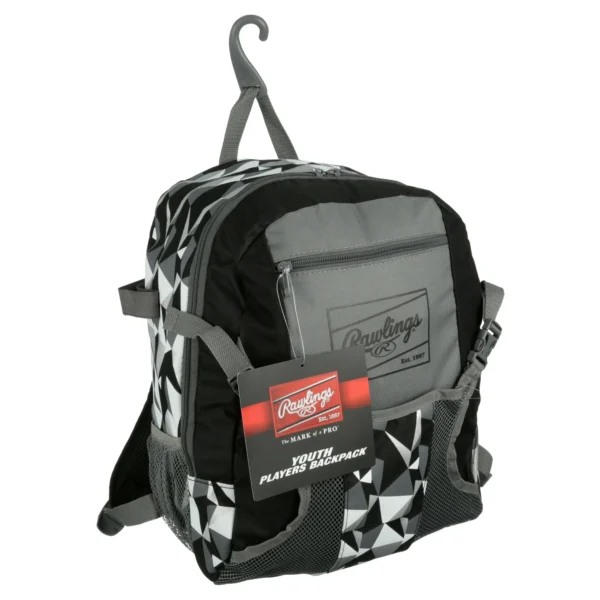 Rawlings Players Youth Tball Backpack Equipment Bag, Black